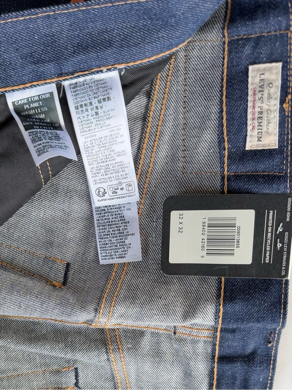 New LEVI’S Premium 501 Button Your Fly Original 32x32 men’s - Picture 15 of 16